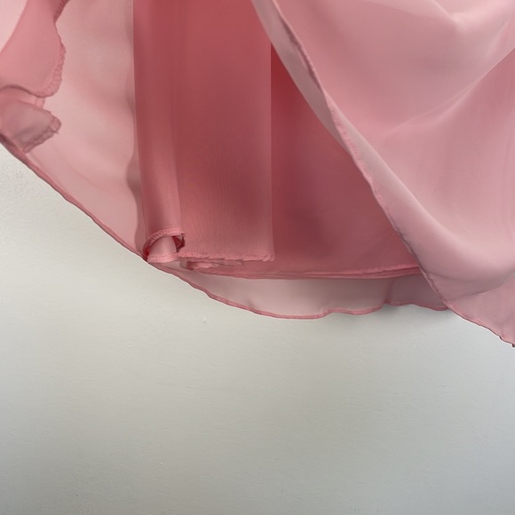 Alfred Angelo plus size 2 piece sheer lined beaded blush pink skirt set Size 20W - Picture 10 of 12